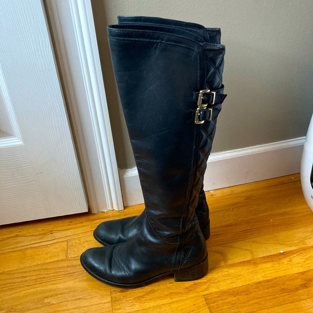 Vera Gomma Black Leather Boots